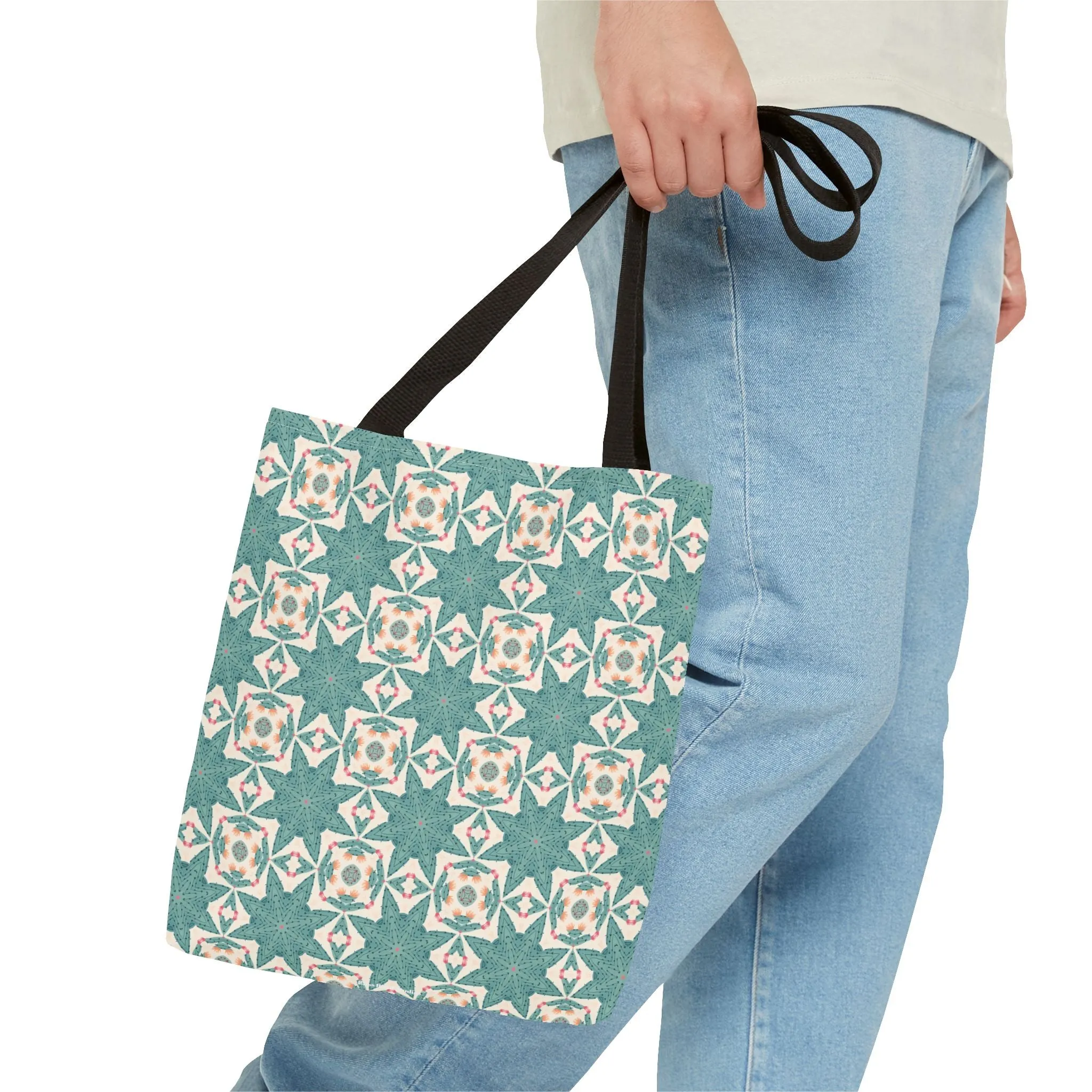 Desert Cactus Star Tile Tote Bag - Carry Southwest Charm Wherever You Go! Available in 3 sizes.
