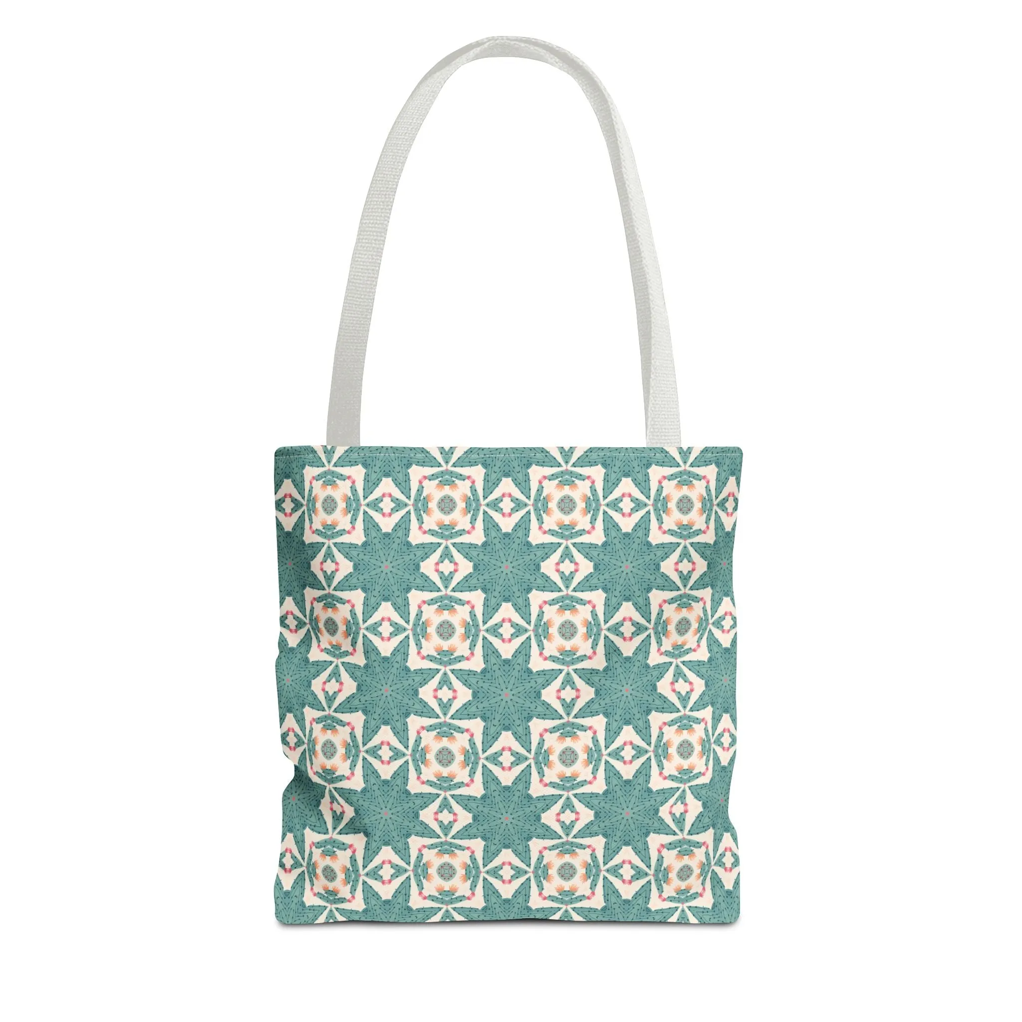 Desert Cactus Star Tile Tote Bag - Carry Southwest Charm Wherever You Go! Available in 3 sizes.