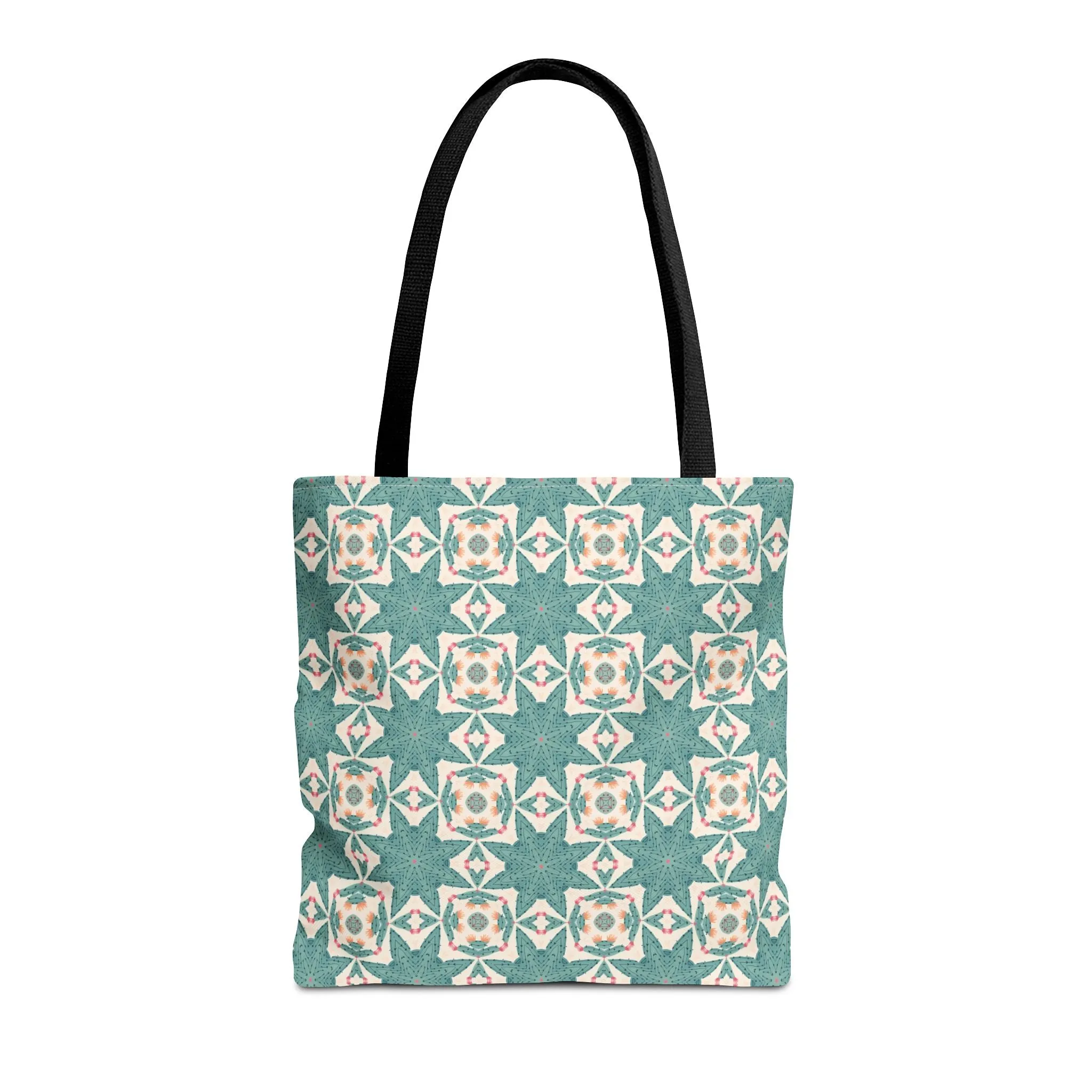 Desert Cactus Star Tile Tote Bag - Carry Southwest Charm Wherever You Go! Available in 3 sizes.