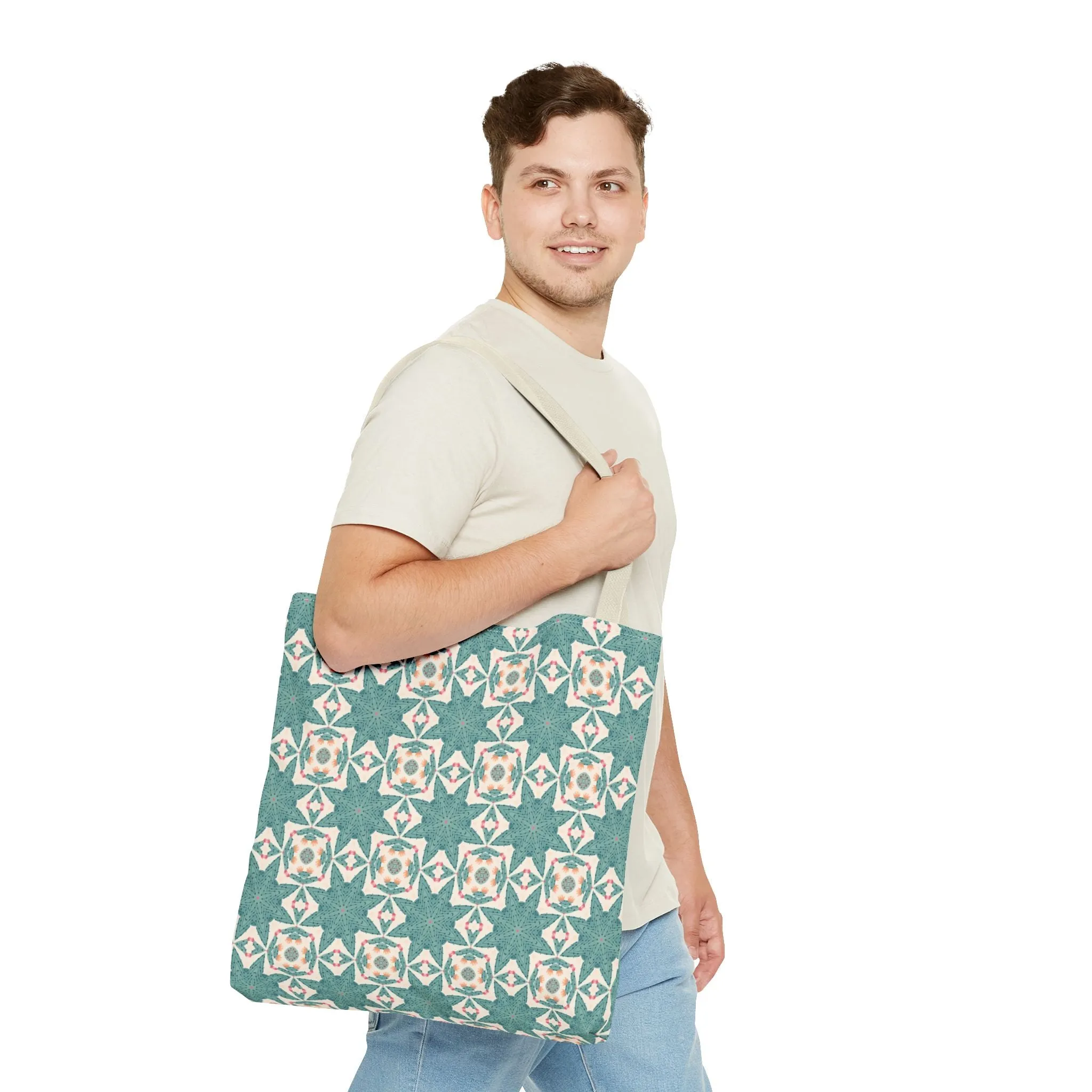 Desert Cactus Star Tile Tote Bag - Carry Southwest Charm Wherever You Go! Available in 3 sizes.