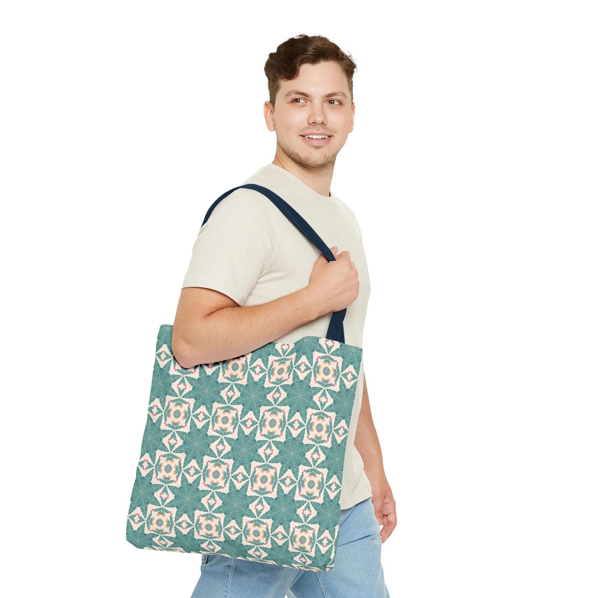 Desert Cactus Star Tile Tote Bag - Carry Southwest Charm Wherever You Go! Available in 3 sizes.