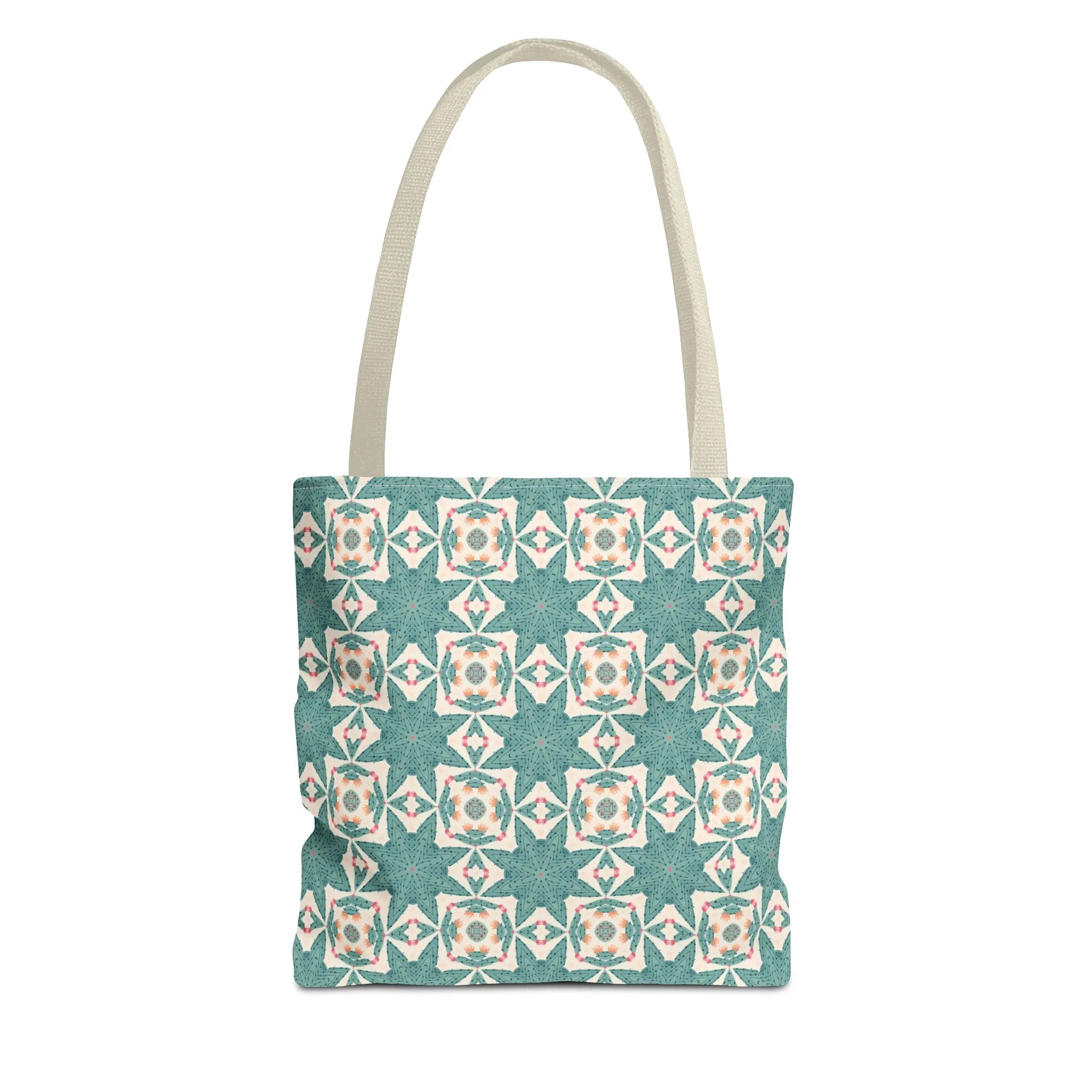 Desert Cactus Star Tile Tote Bag - Carry Southwest Charm Wherever You Go! Available in 3 sizes.