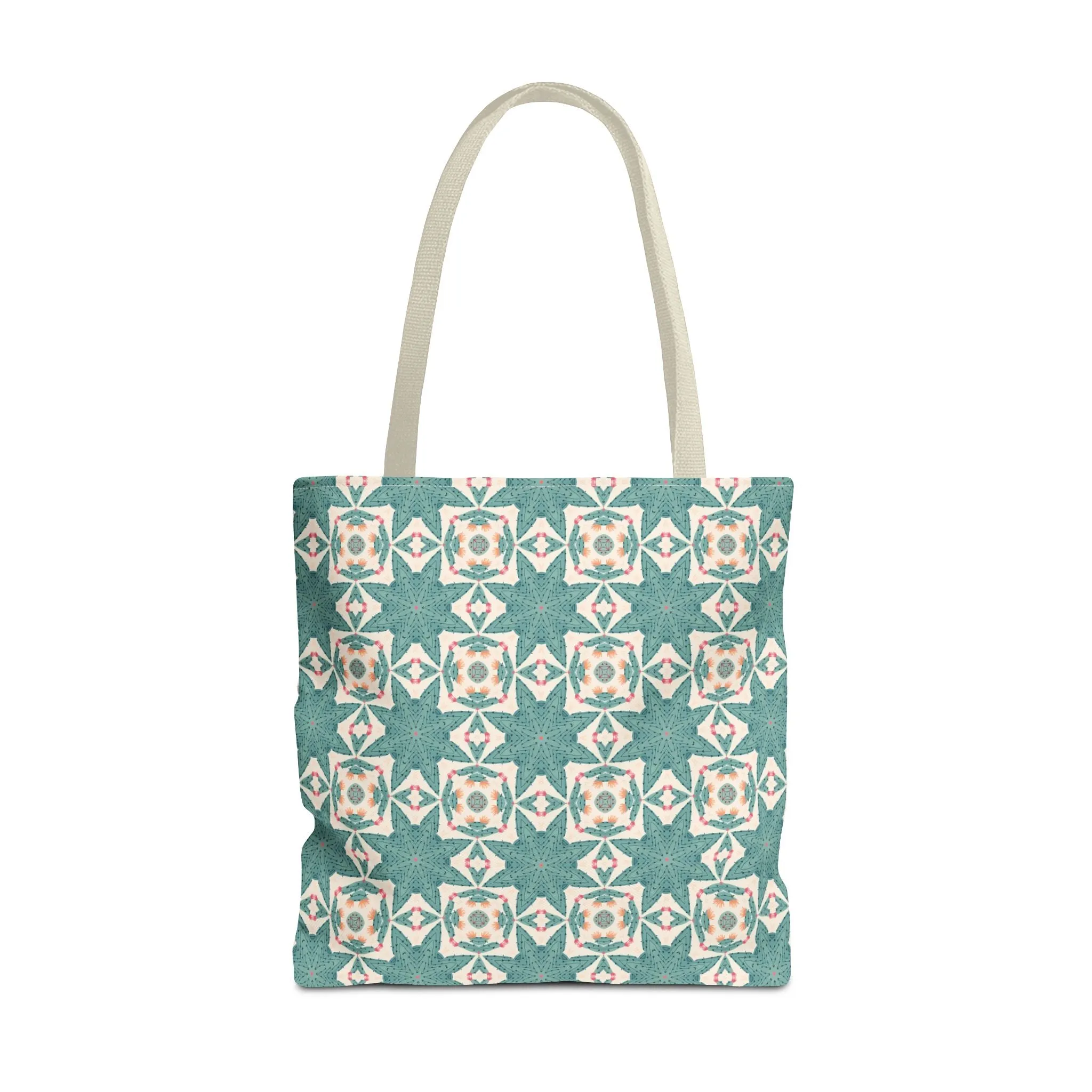 Desert Cactus Star Tile Tote Bag - Carry Southwest Charm Wherever You Go! Available in 3 sizes.