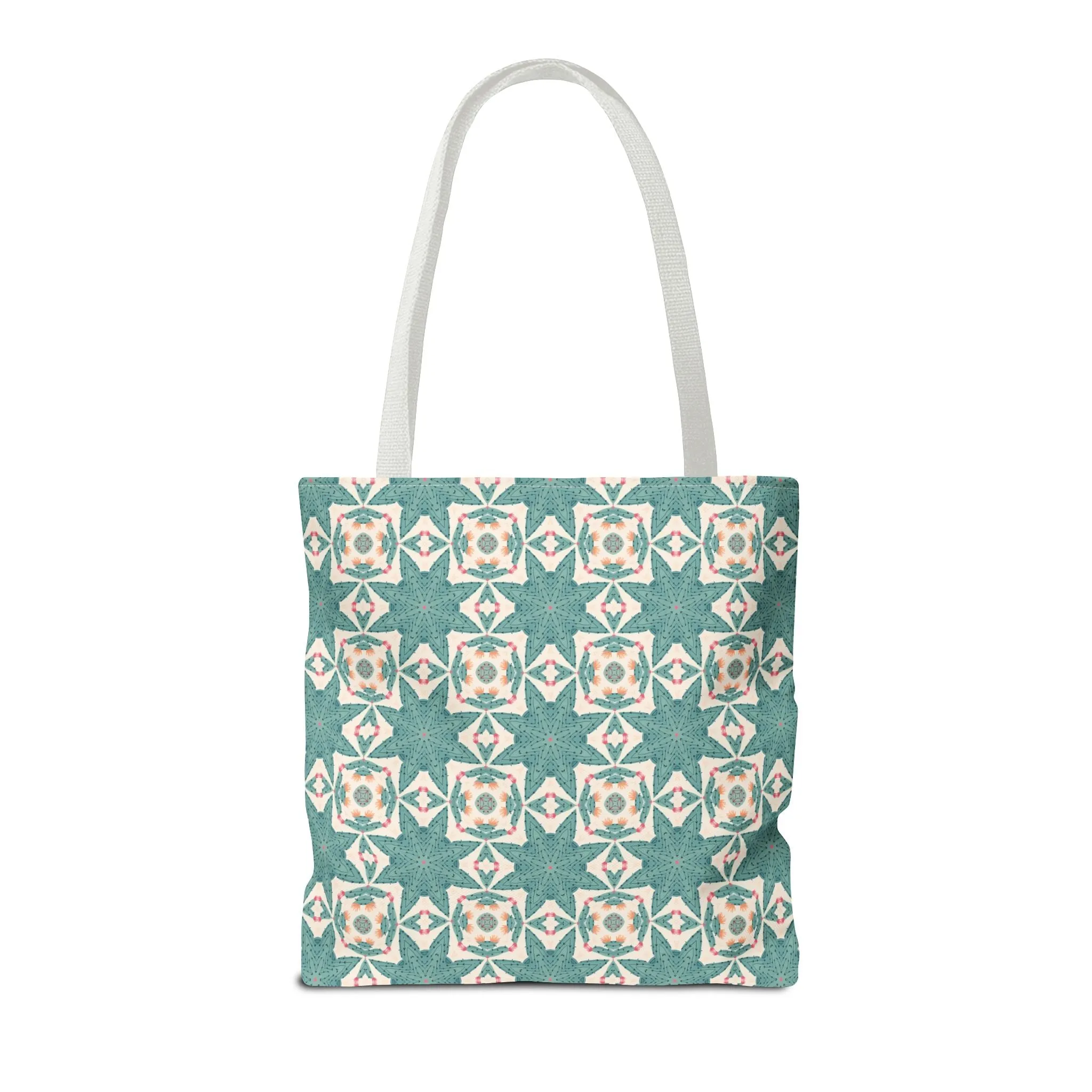Desert Cactus Star Tile Tote Bag - Carry Southwest Charm Wherever You Go! Available in 3 sizes.