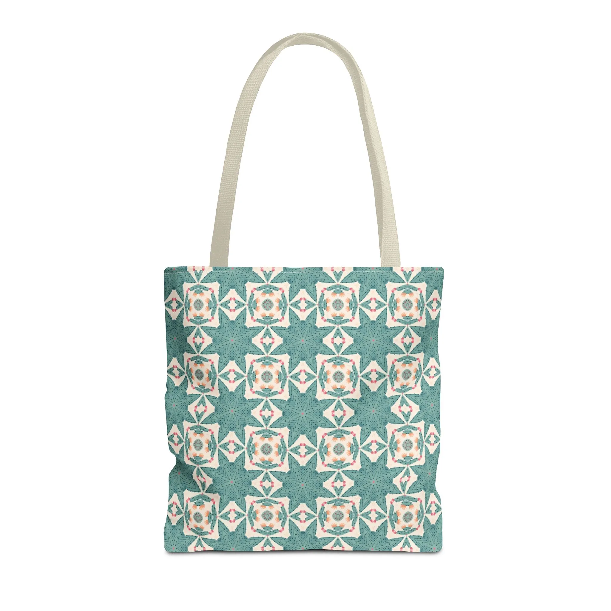 Desert Cactus Star Tile Tote Bag - Carry Southwest Charm Wherever You Go! Available in 3 sizes.
