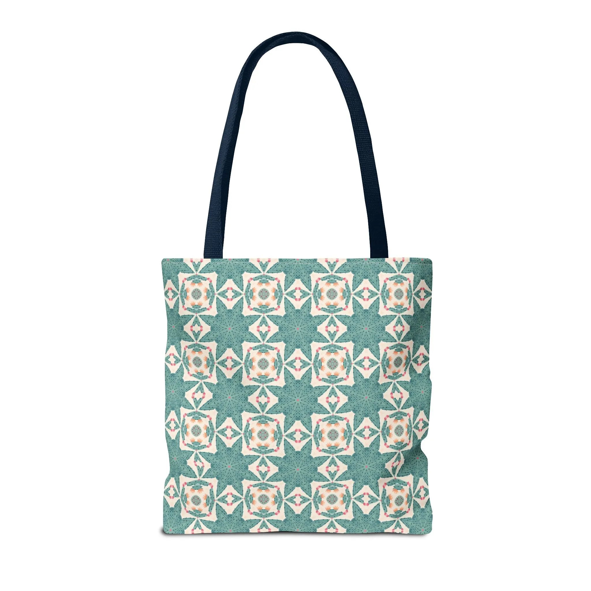 Desert Cactus Star Tile Tote Bag - Carry Southwest Charm Wherever You Go! Available in 3 sizes.
