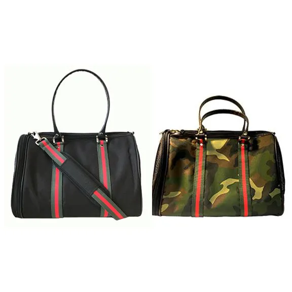 Designer Inspired Duffel Dog Tote