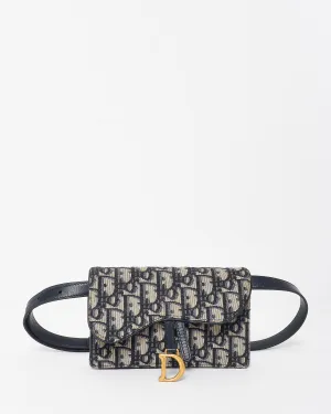 Dior Blue Oblique Canvas Belt Bag