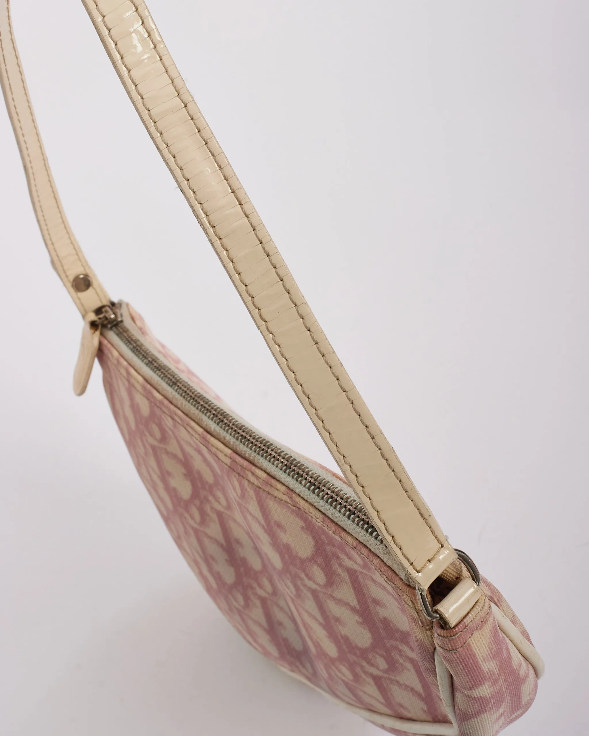 Dior Pink Diorissimo Coated Canvas Mini Saddle