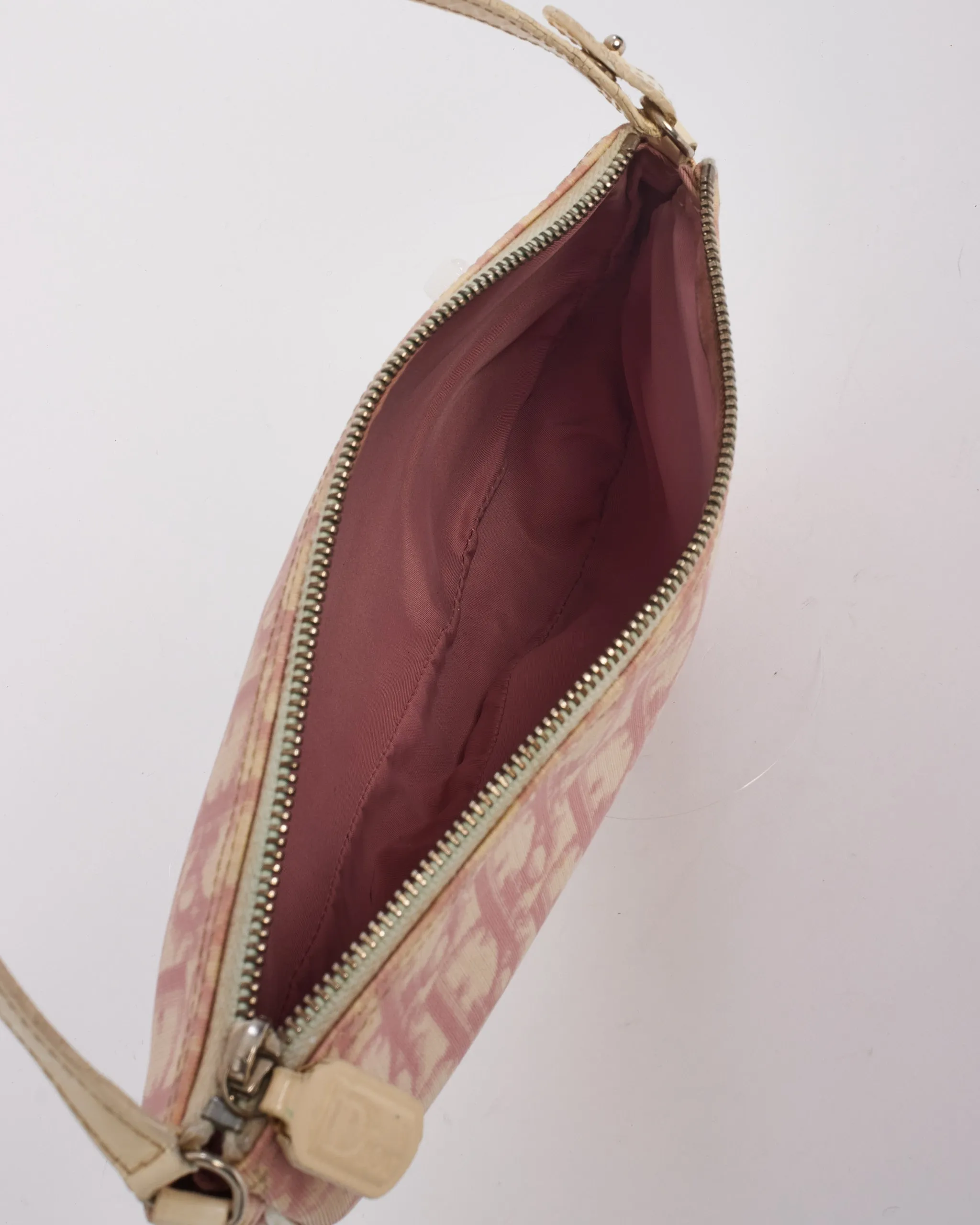Dior Pink Diorissimo Coated Canvas Mini Saddle