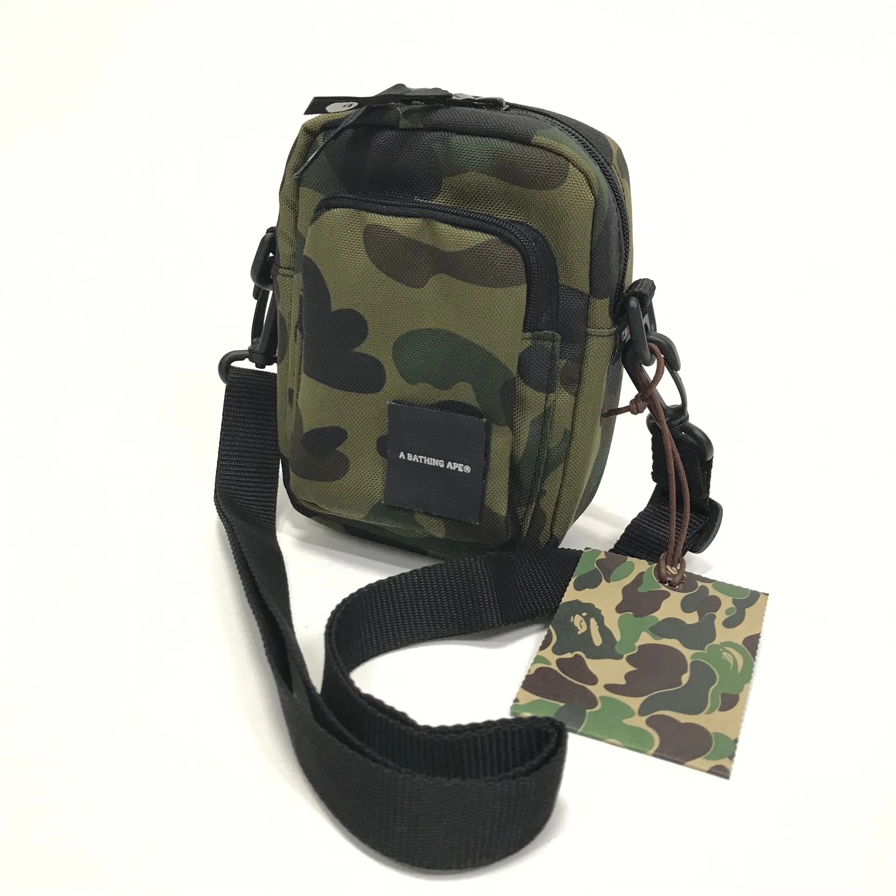 DS! A Bathing Ape Bape 1st Camo Cordura Camera Shoulder Bag Green