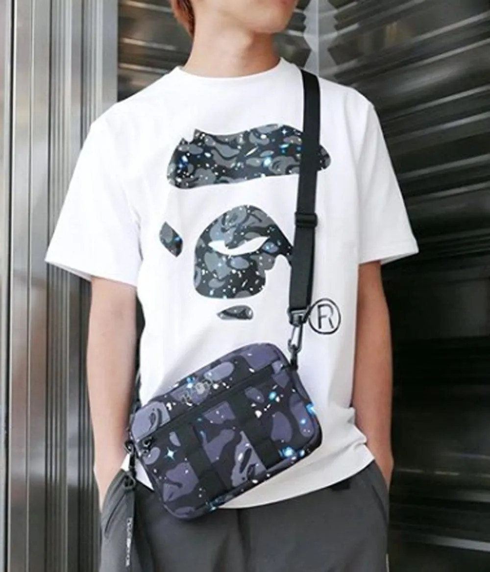 DS! A Bathing Ape Bape Space Camo Shoulder Bag / Keychain Black