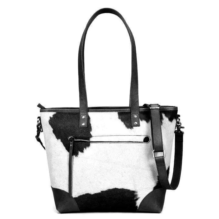 Emily Cowhide Hair Zip Tote   FREE MATCHING WALLET
