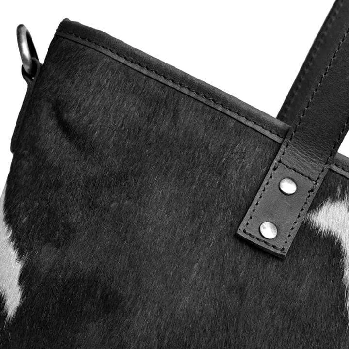 Emily Cowhide Hair Zip Tote   FREE MATCHING WALLET