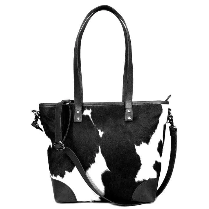 Emily Cowhide Hair Zip Tote   FREE MATCHING WALLET