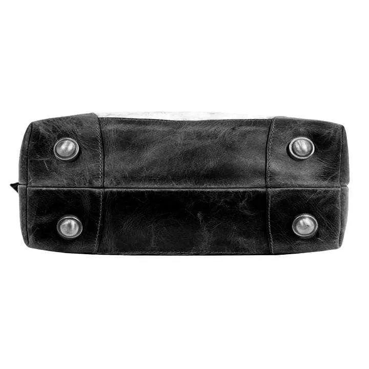 Emily Cowhide Hair Zip Tote   FREE MATCHING WALLET