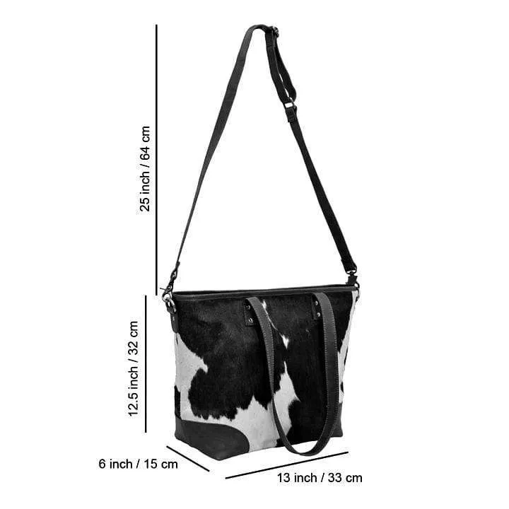 Emily Cowhide Hair Zip Tote   FREE MATCHING WALLET