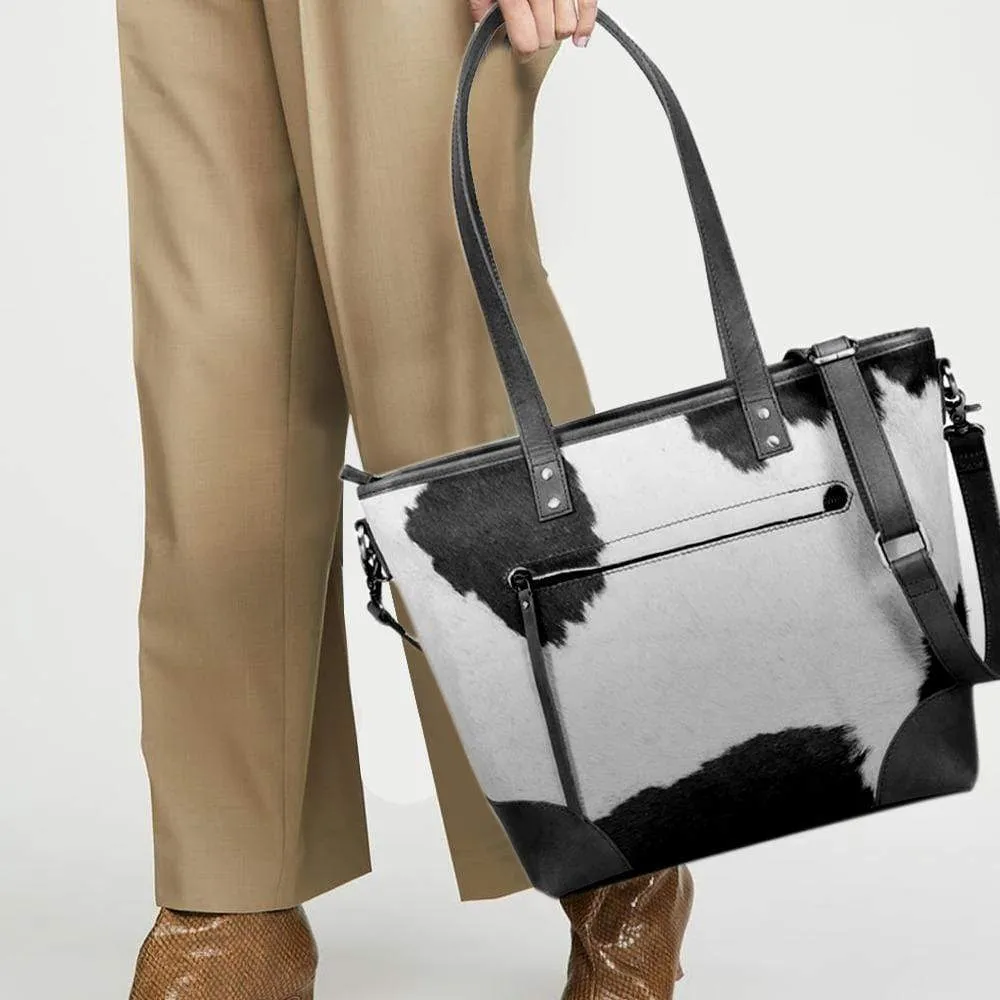 Emily Cowhide Hair Zip Tote   FREE MATCHING WALLET