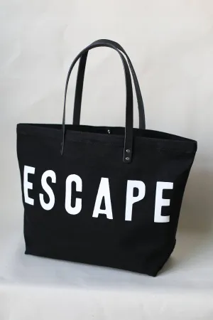 ESCAPE Canvas Tote Bag - Black