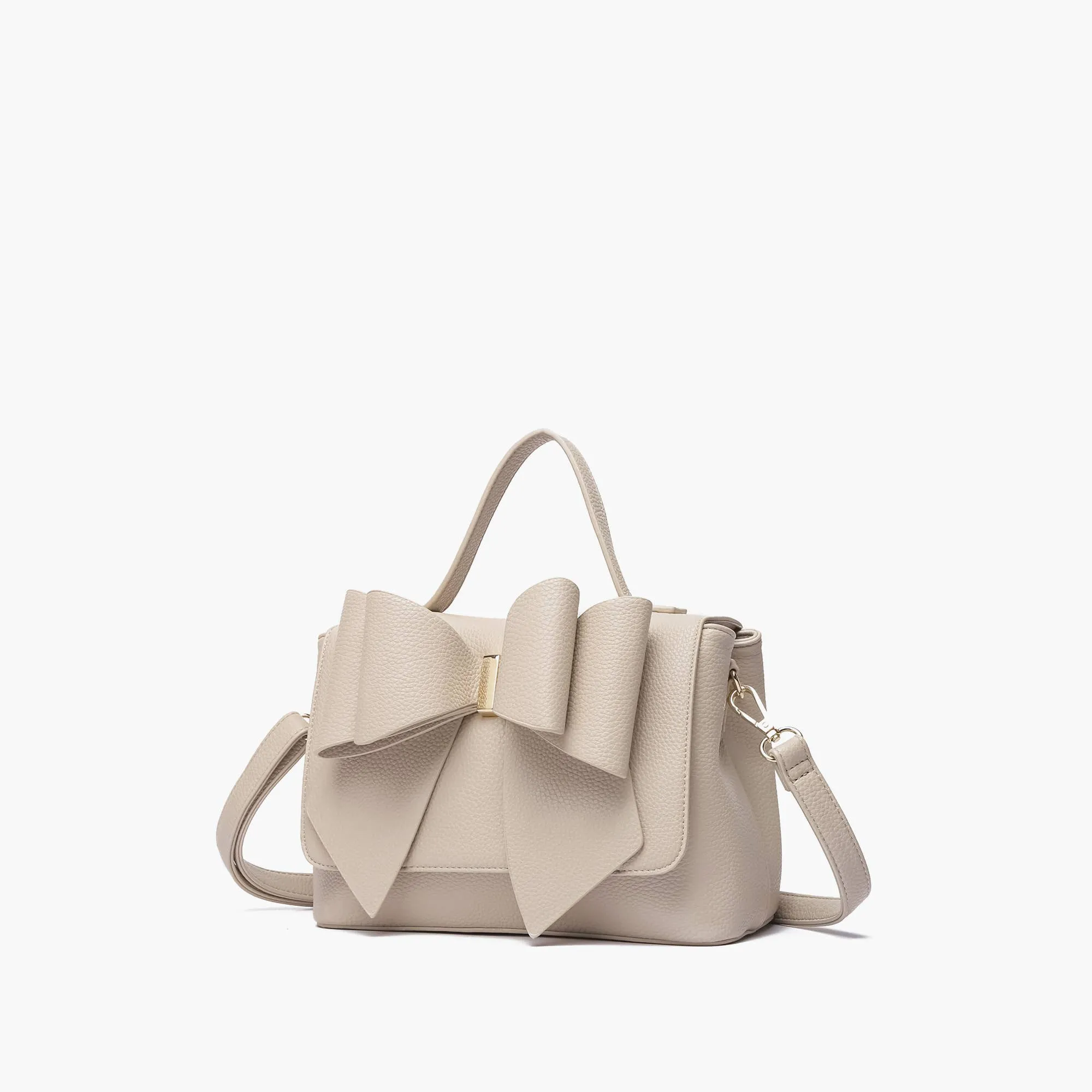 Eva Double Bow Satchel (Available in pink & white)