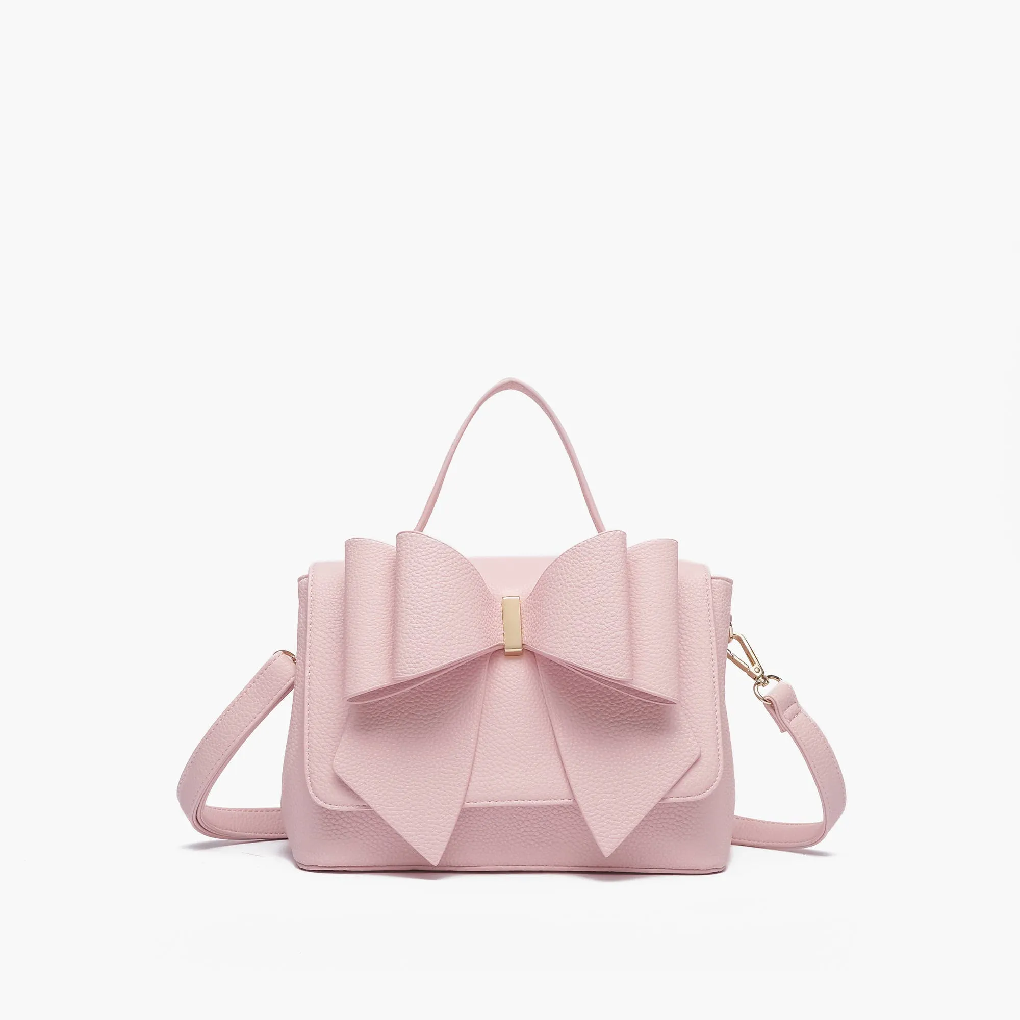 Eva Double Bow Satchel (Available in pink & white)