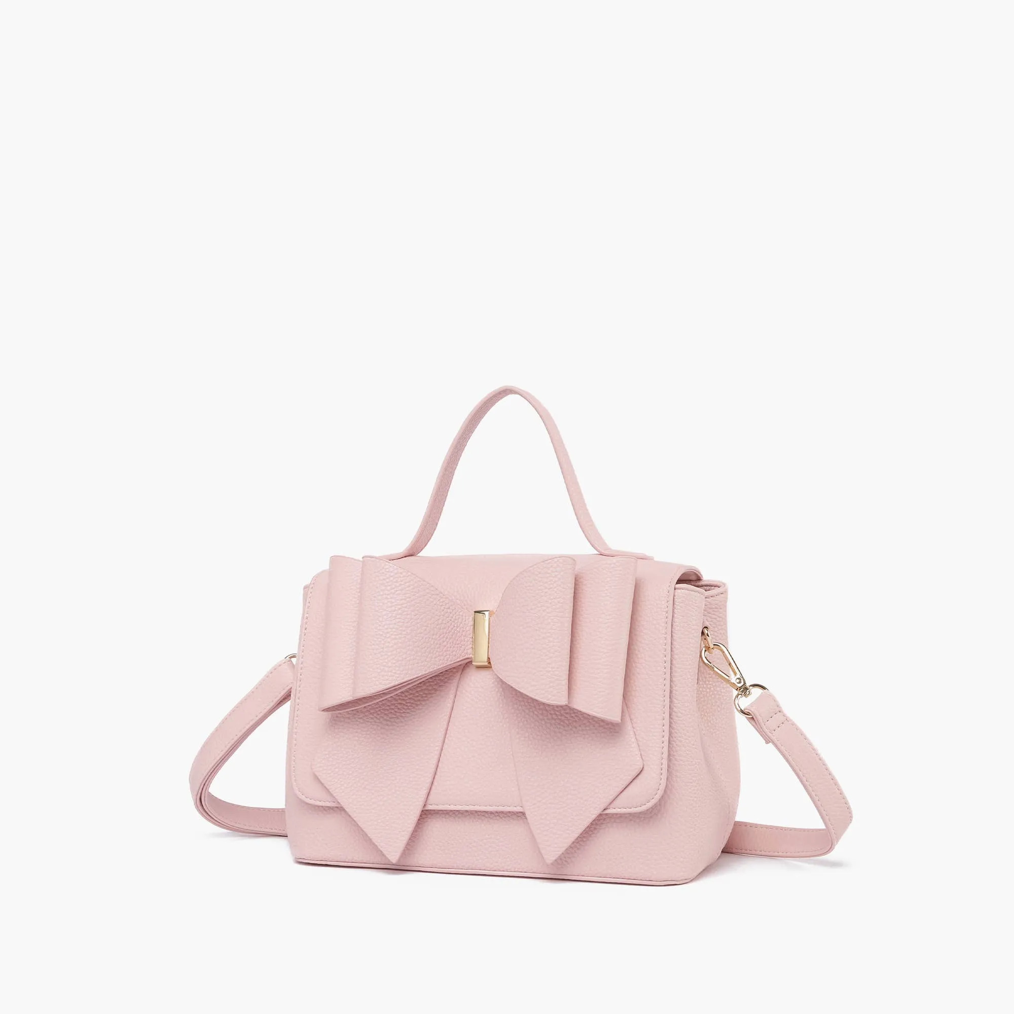 Eva Double Bow Satchel (Available in pink & white)