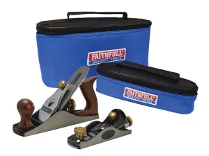 Faithfull No.4 Plane & No.60.1/2 Plane In Canvas Carry Bags