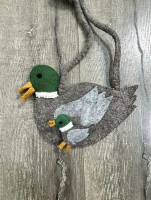Felt Duck Finger Puppet Bag