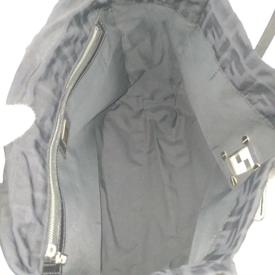 Fendi Black FF Logo Monogram Zucca Tote Bag 862790