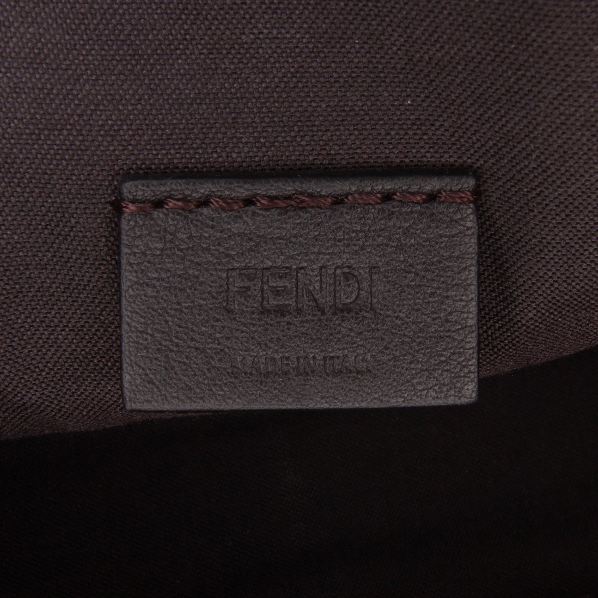 Fendi Mini Zucca Glazed Fabric Cage Baguette Satchel