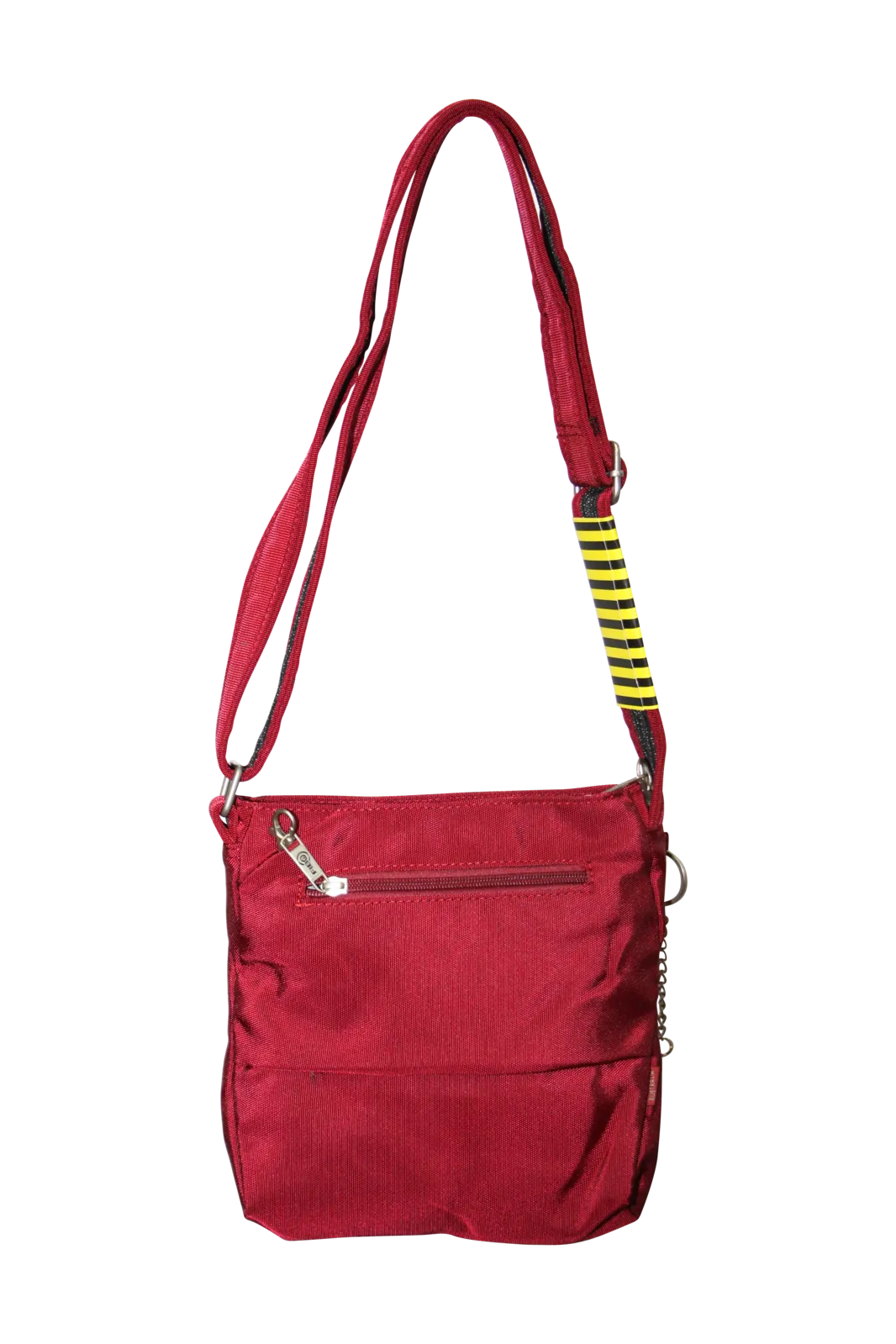 FIB Mens Crossbody Bag Shoulder Strap Satchel Travel Wallet - Burgundy