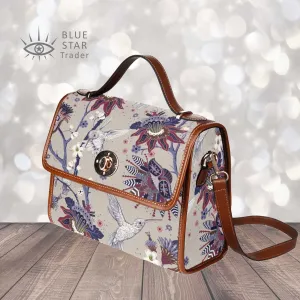 Floral Hummingbird Cottagecore Crossbody Purse Satchel Hand Bag