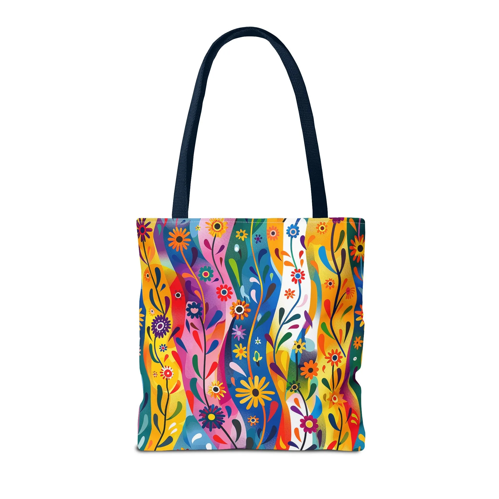 Floral Rhythms Tote Bag - Carry Creativity - Brighten Your Day with Every Step! Available in 3 sizes.