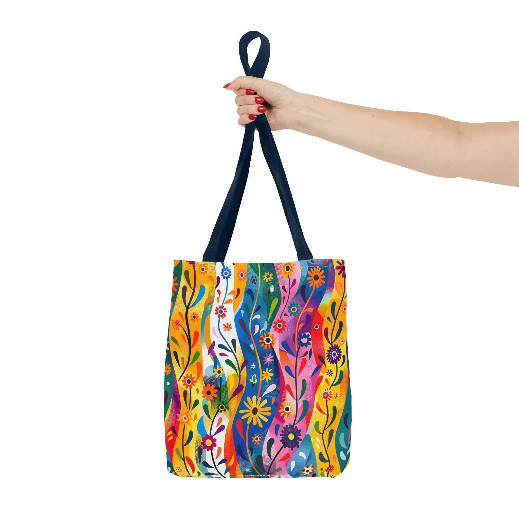 Floral Rhythms Tote Bag - Carry Creativity - Brighten Your Day with Every Step! Available in 3 sizes.