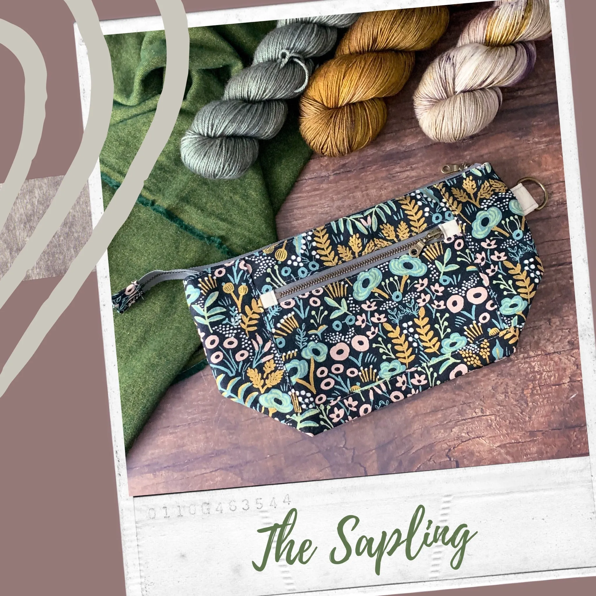 *Forest Ghosts*- Signature Zippered Knitting Project Bag