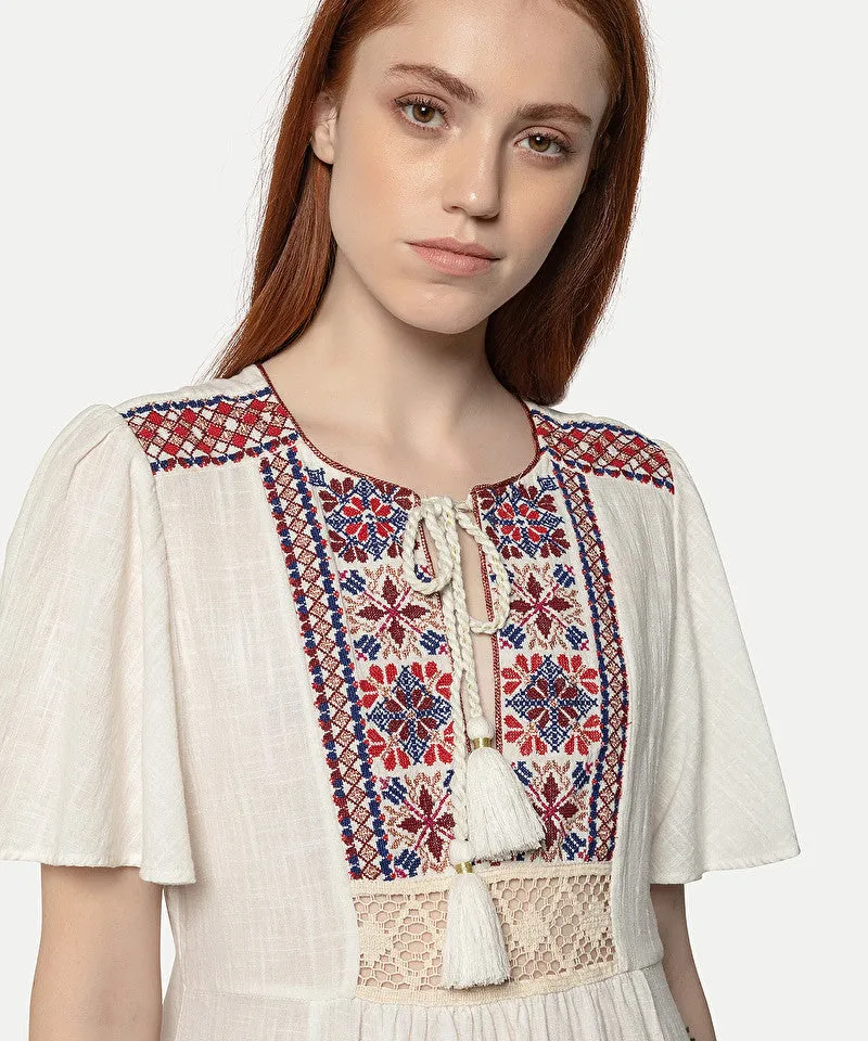 Forte Forte “brodèrie de fez” slub gauzy dress