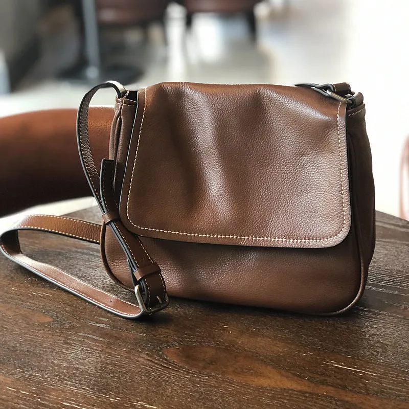 Full Grain Leather Shoulder Bag Women Crossbody Bag Leather Purse Gift for Her T21020