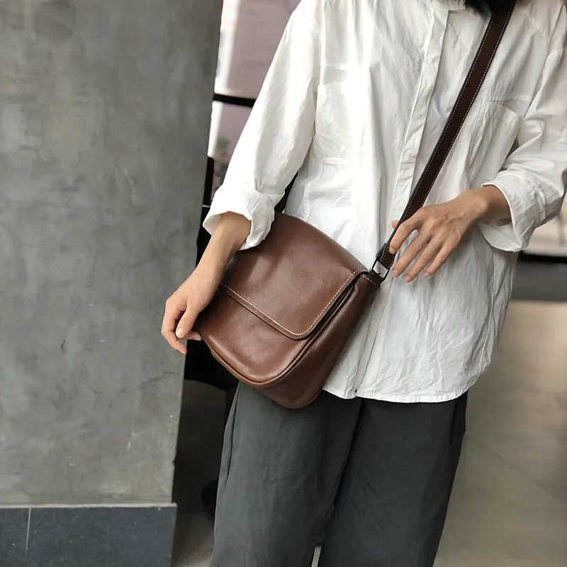 Full Grain Leather Shoulder Bag Women Crossbody Bag Leather Purse Gift for Her T21020