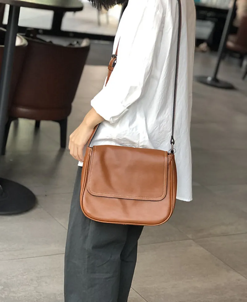 Full Grain Leather Shoulder Bag Women Crossbody Bag Leather Purse Gift for Her T21020