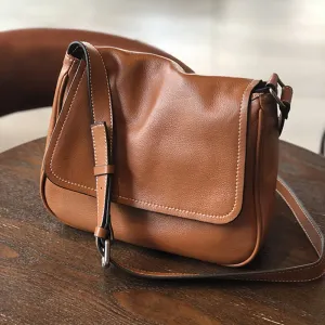 Full Grain Leather Shoulder Bag Women Crossbody Bag Leather Purse Gift for Her T21020