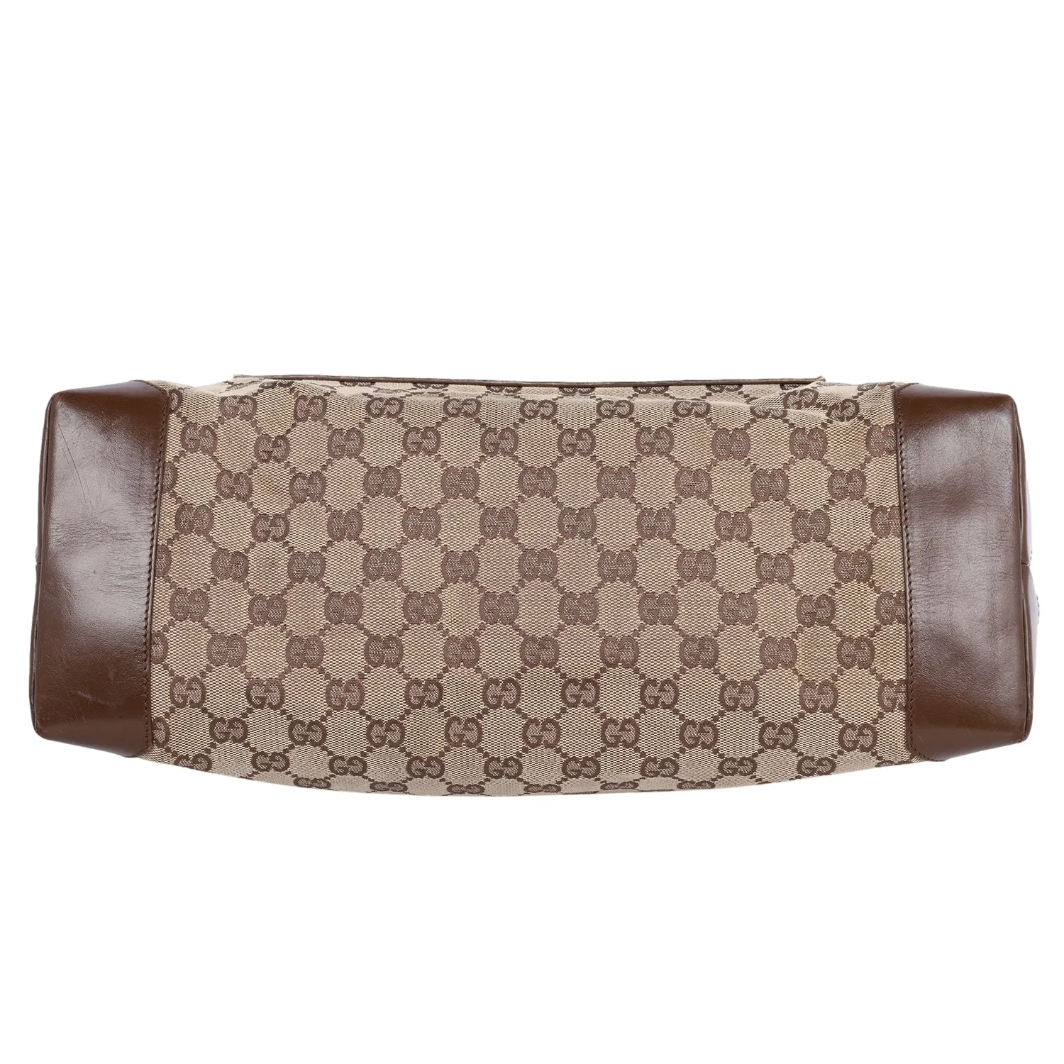 GG Monogram Canvas Leather Tote Shoulder Bag