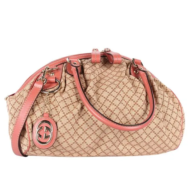 GG Sukey Diamante Canvas Satchel