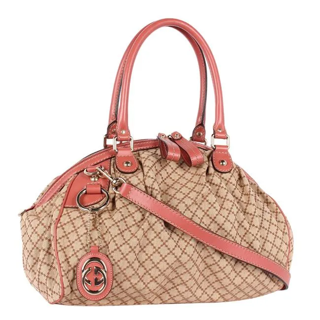 GG Sukey Diamante Canvas Satchel