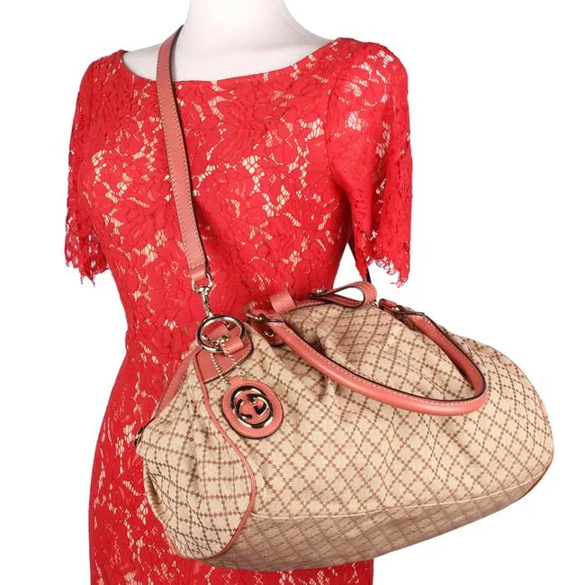 GG Sukey Diamante Canvas Satchel