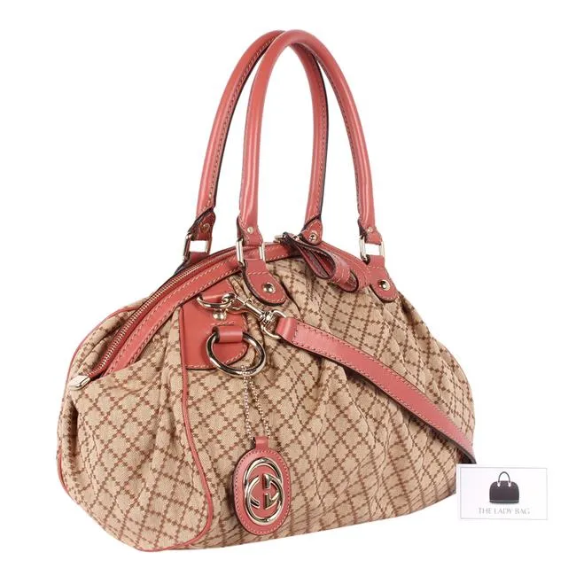 GG Sukey Diamante Canvas Satchel