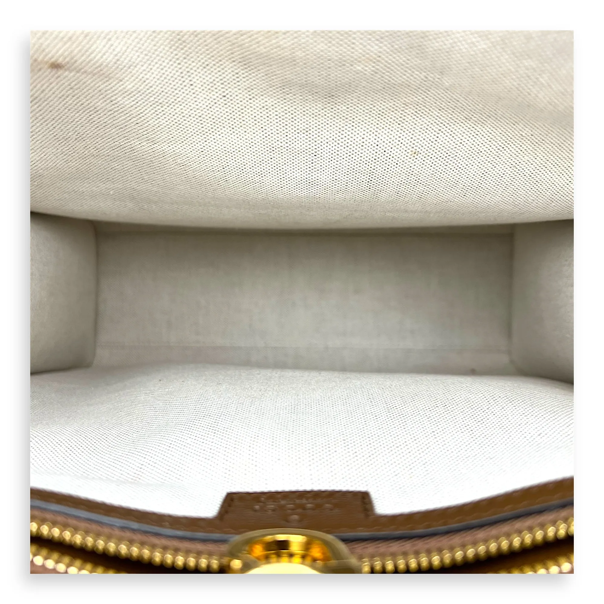 GG Supreme Tote Bag Brown in Monogram Coated Canvas, Gold hardware