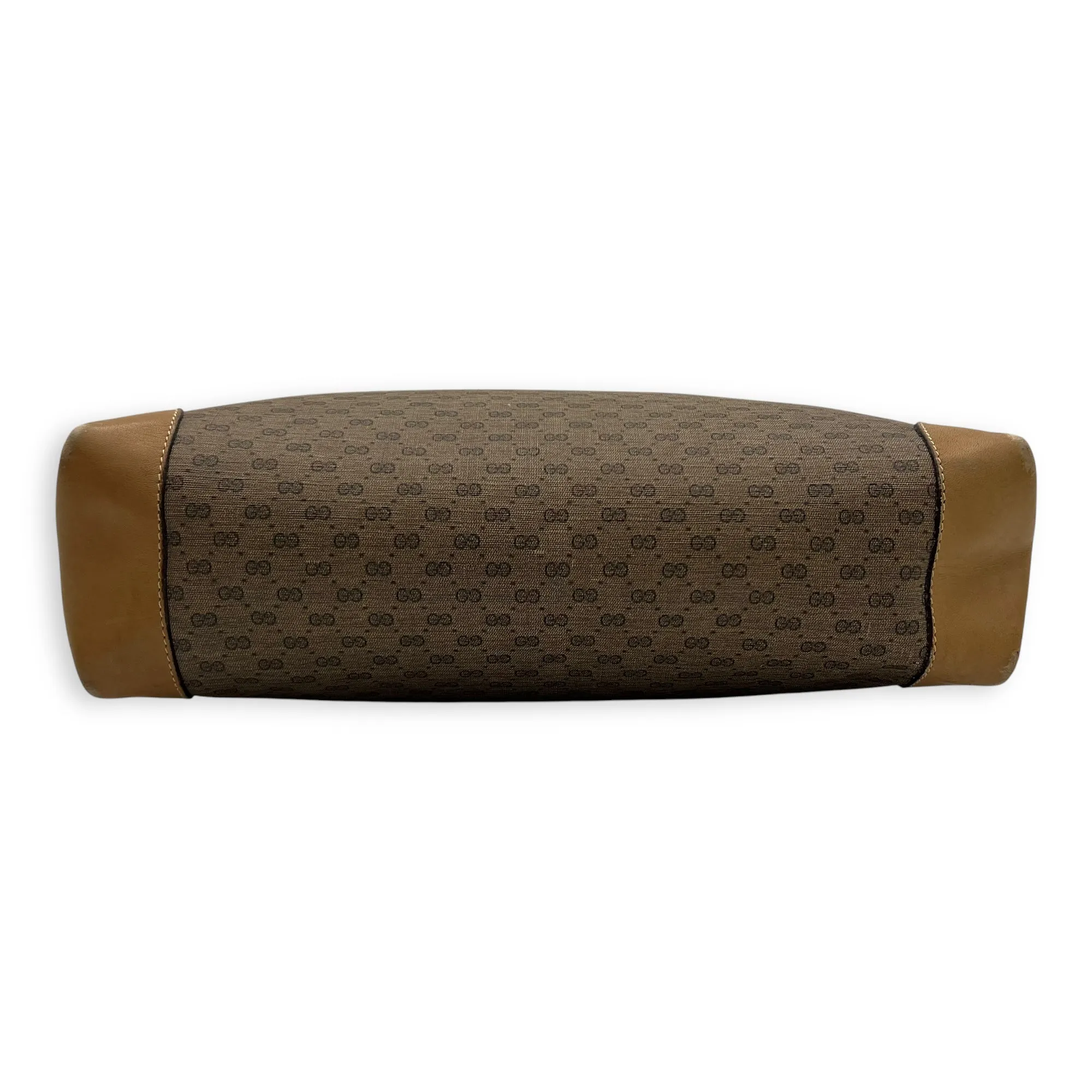GG Tote Bag Brown in Coated Canvas, Gold hardware