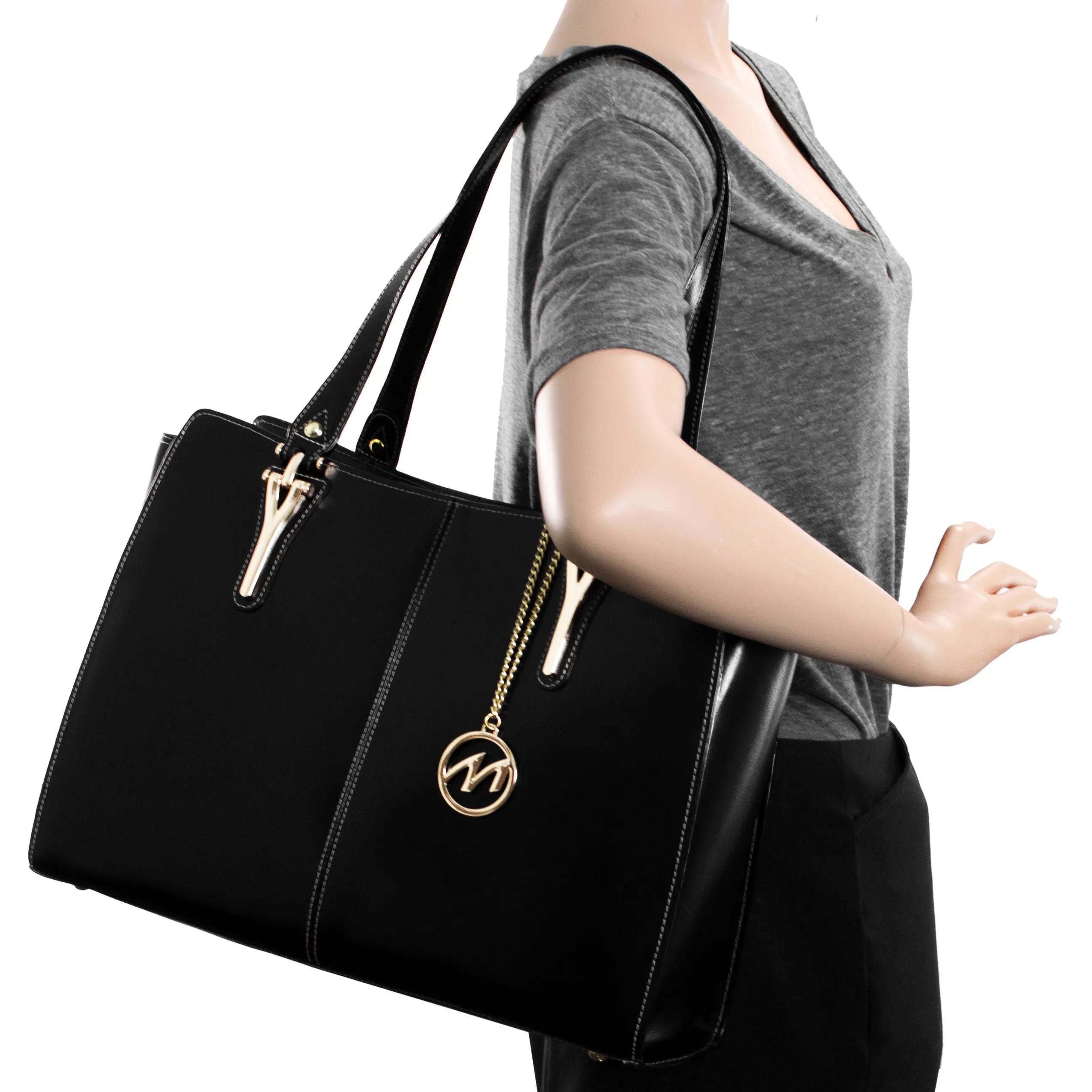 GLENNA | Leather Tablet Tote