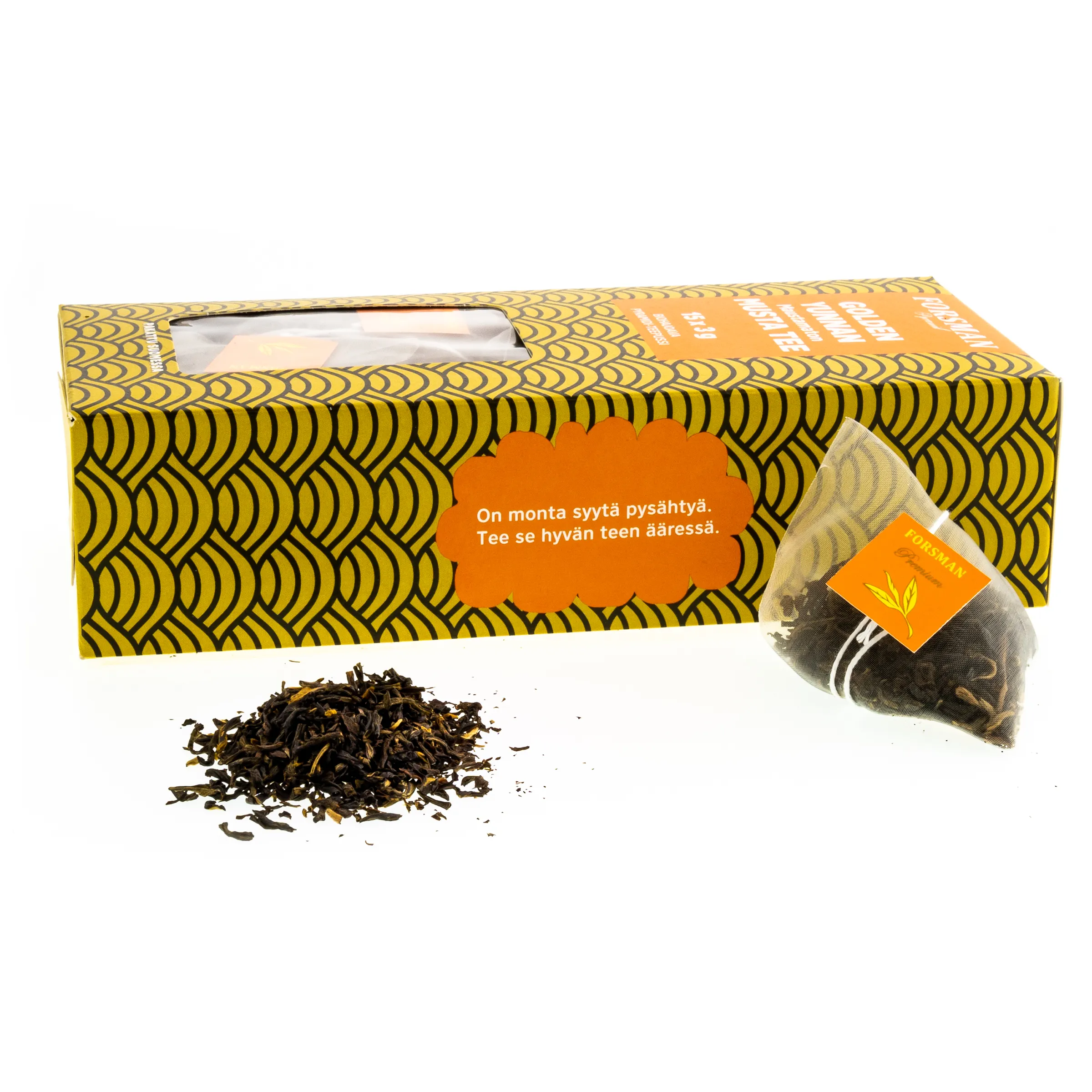 Golden Yunnan pyramid tea