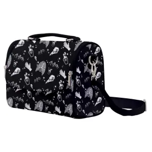 Gothic Bat/Potion Pattern Satchel Shoulder Bag